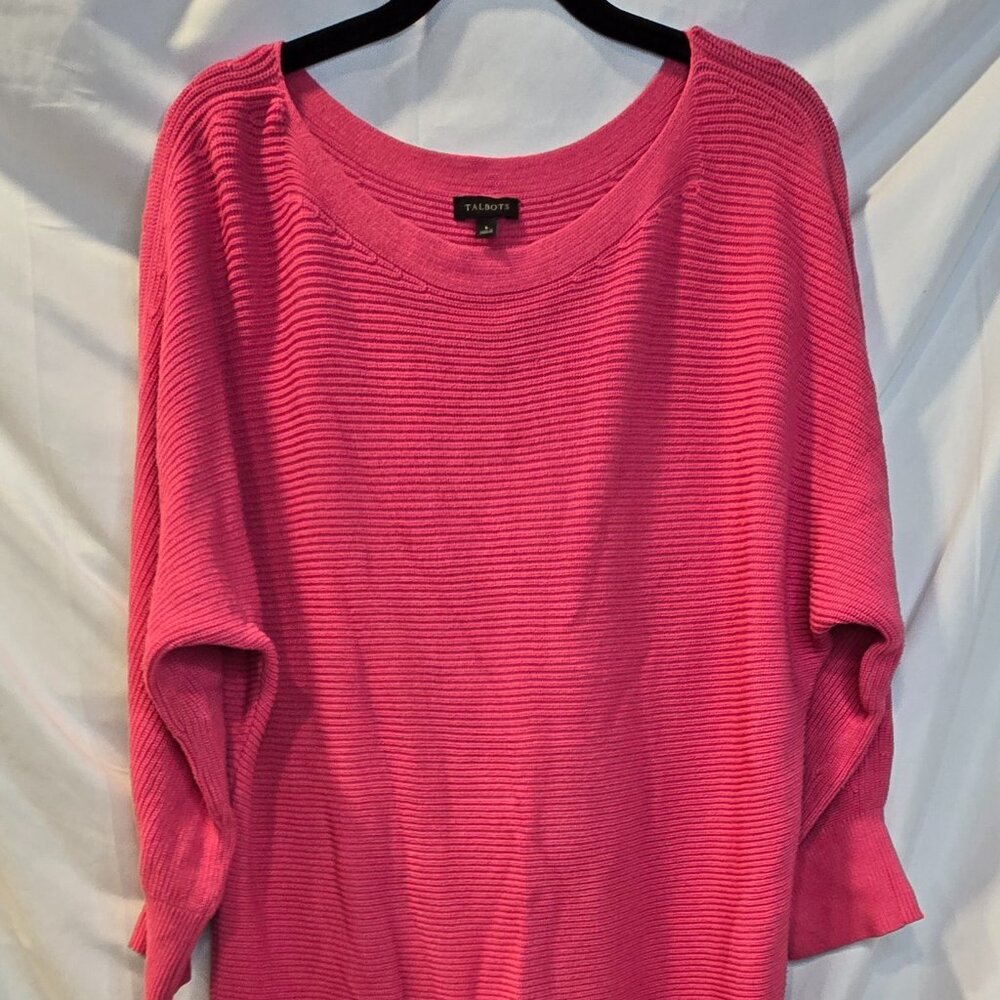 Talbots Pink Knited Sweater Size Large  Oversized